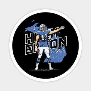 T.J. Hockenson Detroit Player Map Magnet